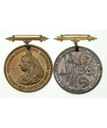 1897 Grande-Bretagne Reine Victoria&#39;s Diamant Jubilé Médaillon Set 2 - $99.69