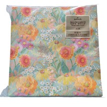 Vintage Hallmark Flower Floral Gift Wrap Wrapping Paper 8 1/3 sq ft 2 sheets - $10.77
