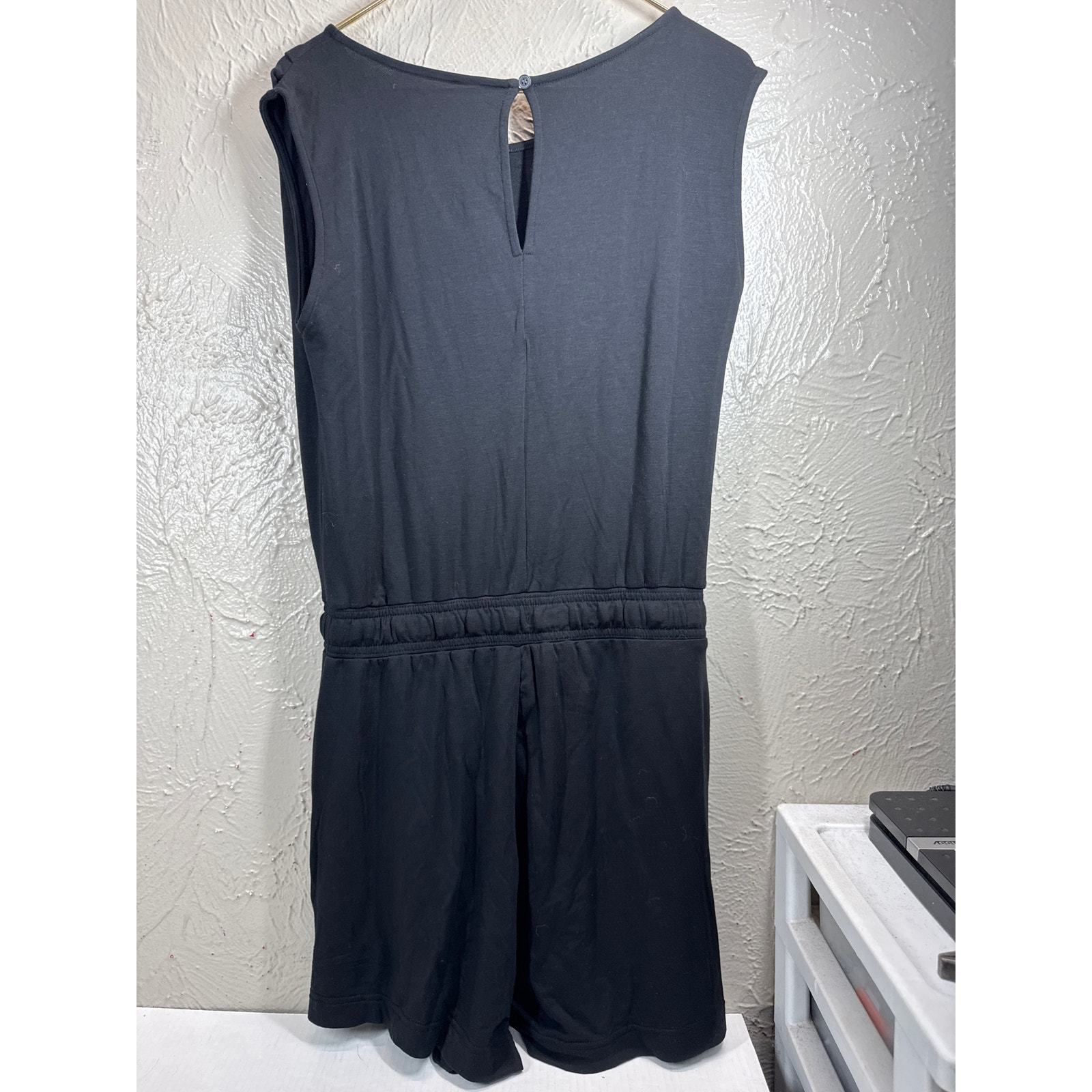 Lou Grey For Loft Black Shorts Jumper Romper Womens Drawstring Waist Size Small Item image 2
