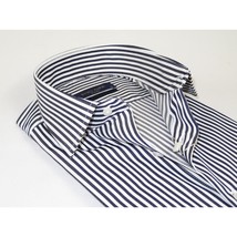 Men's Dress Shirt ENZO PARK Turkey 100% Cotton Breathable Enzo10 Black Stripe image 1