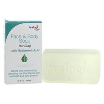 Hyalogic Face &amp; Body Bar Soap with Hyaluronic Acid, 4 Ounces - £8.75 GBP
