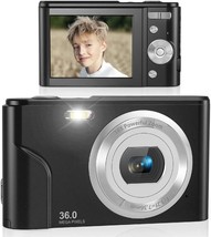 Digital Camera, Lecran Kids Camera Fhd 1080P 36.0 Mega Pixels, Kids (Black). - £51.10 GBP