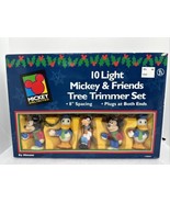 Vintage 10 Disney Mickey &amp; Friends Christmas Tree Trimmer String of Ligh... - £20.14 GBP