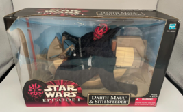 Star Wars Action Collection Darth Maul &amp; Sith Speeder 1998 12&quot; Vintage F... - $47.49