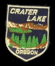 Vintage Travel Souvenir Embroidery Shield Patch Crater Lake Oregon - $9.89