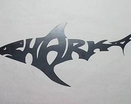 Free brand Shark Metal Wall Art - Metal Art - Shark Decor 18 inch S34 - £46.73 GBP
