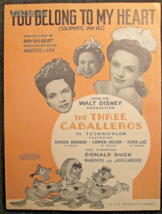 Walt Disney : (The Three Caballeros) ORIG,1944 Vintage Sheet Music - £97.38 GBP
