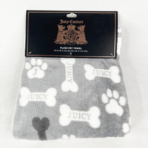 Juicy Couture Paws &amp; Bones Dog Super Soft Plush Throw Towel Blanket - £33.50 GBP