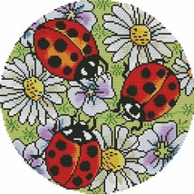 Cross Stitch DIY Kit - Lady Bug Pattern - 14.17×14.17 - £6.01 GBP