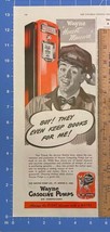 Vintage Print Ad Wayne Gasoline Pumps Service Gas Station Man 13.5&quot; x 5.25&quot; - £9.97 GBP