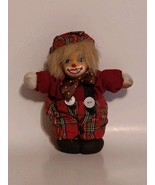 Vintage Christmas Clown Doll with Porcelain head Hand Painted 5&quot; Tall - $395.51 MXN