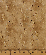 Landscape Medley Sand Footprints Beach Cotton Fabric Print by the Yard D774.28 - £23.89 GBP