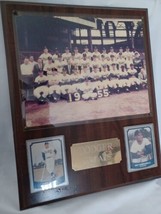 Brooklyn Dodgers 1955 Team Pic With Greats Campanella &amp; Snider Cards Plaque - £23.17 GBP
