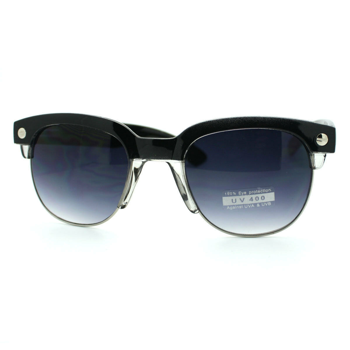 Womens Keyhole Sunglasses Thick Half Rim Round High Fashion Eyewear 5 Co... - $6.95