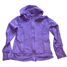 Gym-Go Purple Athletic Jacket Long Sleeve Hooded 7/8 Girls - $14.40