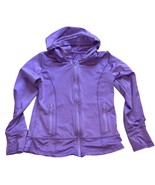 Gym-Go Purple Athletic Jacket Long Sleeve Hooded 7/8 Girls - £11.30 GBP