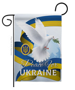 Peace For Ukraine Garden Flag Cause 13 X18.5 Double-Sided House Banner - $19.97