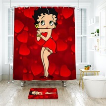 Betty Boop 13 Shower Curtain Bath Mat Bathroom Waterproof Decorative Bathtub - £18.49 GBP+