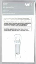 Nintendo Wii Motion Plus Controller Replacement Instruction Manual ONLY - £7.58 GBP
