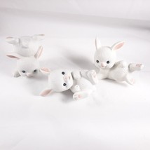 Homco White Rabbits Bunny Set of 3 Easter Spring Decor - £14.24 GBP