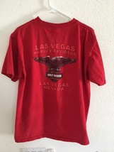 Harley-Davidson Holoubek Double Sided 2004 Las Vegas Nevada Men&#39;s Tee Sz L Red - £31.92 GBP