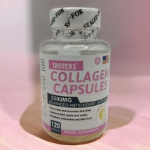 Taoters Collagen 120 Capsules Brightens Skin Tone Smoothes Fine Lines EX... - $254.72 MXN