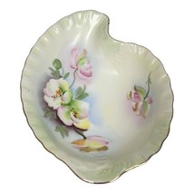 Vtg 1940s Lefton China Serving Dish NE260 7&quot; War Years Wild Rose MCM Serveware - £10.92 GBP