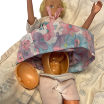 1992 Raffoler Pregnant Mother Karen Barbie Doll w/ Baby Girl Vintage - £18.66 GBP