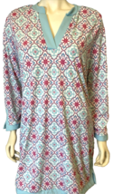 Aqua Et Sol Teal, Pink, Blue 3/4 Sleeve V Neck Swimsuit Coverup Size L - $23.74