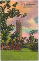 Postcard Magnificant Singers Tower Lake Wales Florida From The North - $2.96