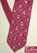 Robert Daskal Hand Painted Art Neck Tie/Necktie Silk 56&quot;x3.75&quot; magenta T... - £14.38 GBP