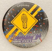 Vintage Pinback Button Spokane Washington Bloomsday 1984 May 6 Event Sou... - $12.86