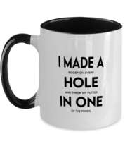 Golf Mugs I Made A Hole In One Black-2T-Mug  - £15.91 GBP