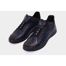 The Mumbai Navy Blue Leather Men Sneaker Final Sale! image 2