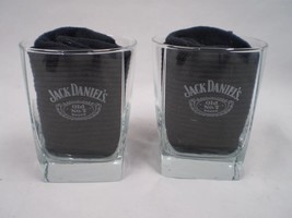 Jack Daniel&#39;s Square Bottom White Rocks Glasses - Set of 2 - $24.70