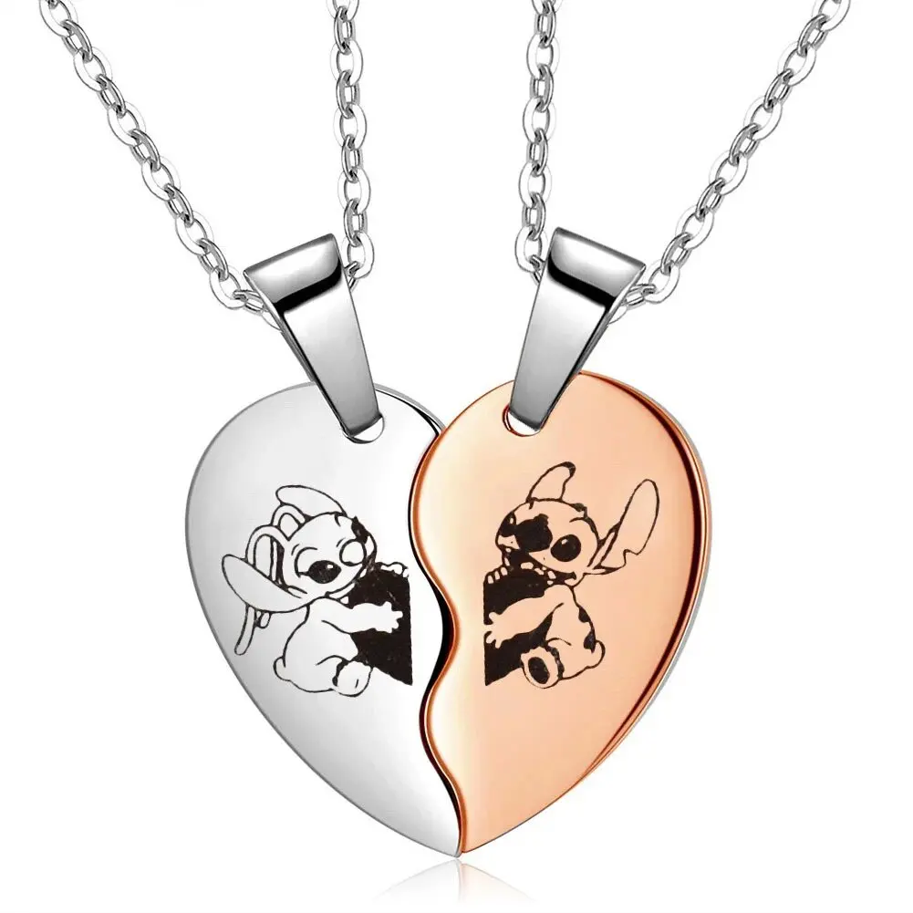 Disney Lilo Stitch Necklace Keychain Anime Characters Love Stitch -N1026-3 - $5.10