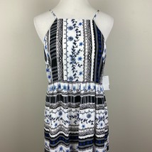 CeCe Maxi Dress Womens 6 Floral Striped Halter Neck Long Empire Waist $159 New - £38.44 GBP