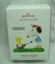 GOLFER SNOOPY The Peanuts Hallmark Keepsake CHRISTMAS ORNAMENT 2019 Wood... - $19.80