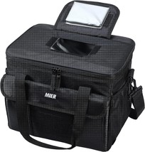 Black Mier Soft Cooler Bag, 32 Cans Portable Cooler Bags With Top Flap Extra - £31.42 GBP