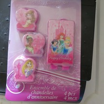 Disney Princess Birthday Candle / Cake Topper 2&quot;X 3&quot; ( 4- pc Set ) - $3.99