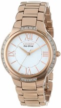 NEW* Citizen Eco-Drive Women&#39;s EM0093-59A Ciena Diamond Bezel Rose Gold Watch - £88.81 GBP