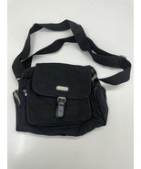 Baggallini Black Back Messenger Crossbody Shoulder Flap Close Zip Multi ... - $18.48