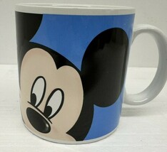 Disney Smiling Mickey Mouse 10 Oz Mug Blue White - $8.86