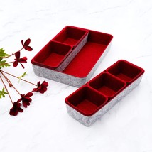 Welaxy Drawer Organizers Bins Trays Drawers Dividers Small Shallow Felt ... - £35.90 GBP
