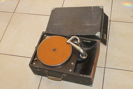 Antique Victor Victrola VV-50 Portable 78 Disc Phonograph For Restore Attic Find - £203.66 GBP