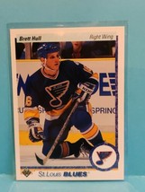 1990-91 Upper Deck Hockey Brett Hull Card #154 - St. Louis Blues HOF - £0.79 GBP