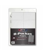 1 pack of 20 BCW 2 5/8" x 4" Sized 8-Pocket Vinyl Binder Pages - $14.72