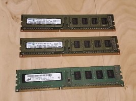 6GB (3x2GB) Ram DDR3 PC3-10600V-08-10-AO Samsung/Micron Crucial - £14.85 GBP