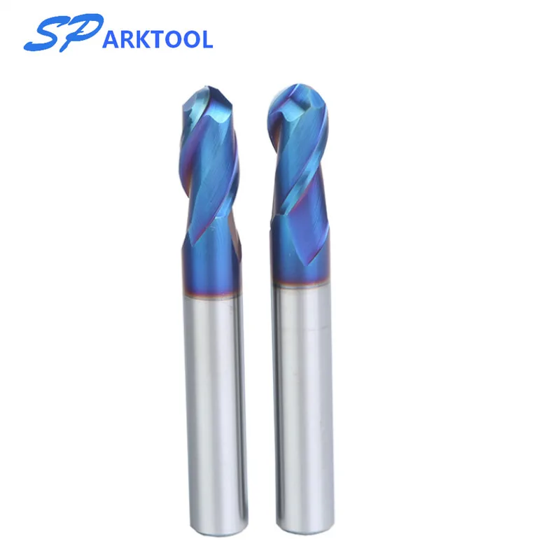 Hrc65 ball nose cutter carbide end mill alloy coating tungsten steel cutting tool 1 2 4 thumb200