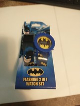 D C Batman Flashing 2 in 1 Watch Set NIP as is - $2.97